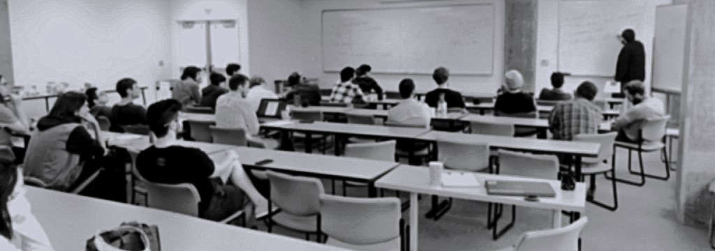 An image of someone giving a talk in Graduate Student Seminar